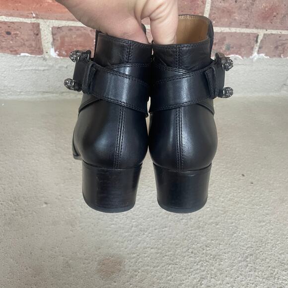 Gucci Dionysus Elizabeth Black Leather Ankle Boots Booties sz 38 / 7.5 8 - Picture 8 of 16